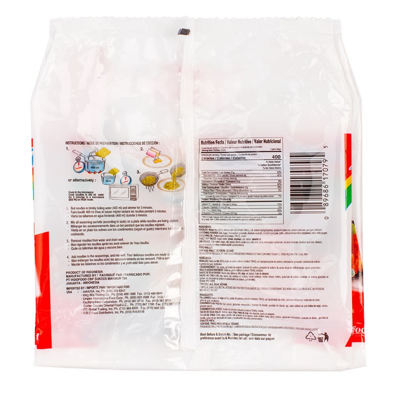 Indomie Mi Goreng Fried Instant Noodles - 5pk