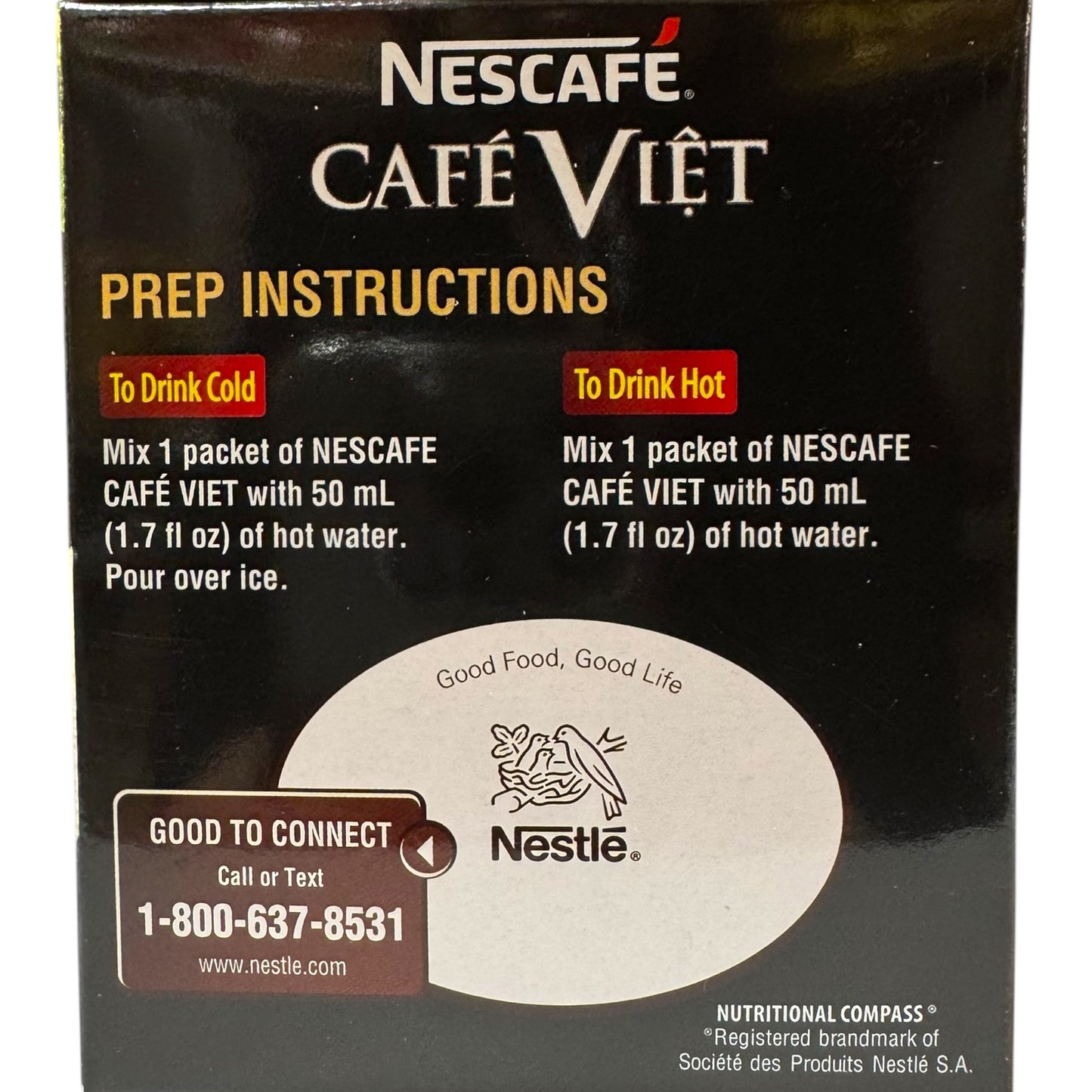 Nescafe Cafe Viet Black Iced Coffee - 15 packets x 16g