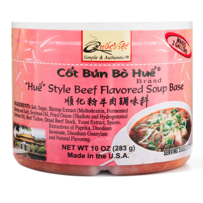 Quốc Việt Soup Base Hue Style Beef Flavor (Cốt Bún Bò Huế) - 10 oz