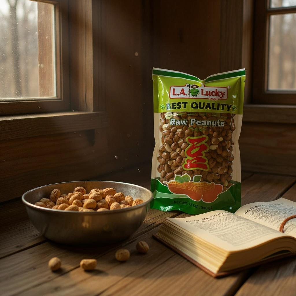 L.A. Lucky Raw Peanuts – 12 oz (340g)