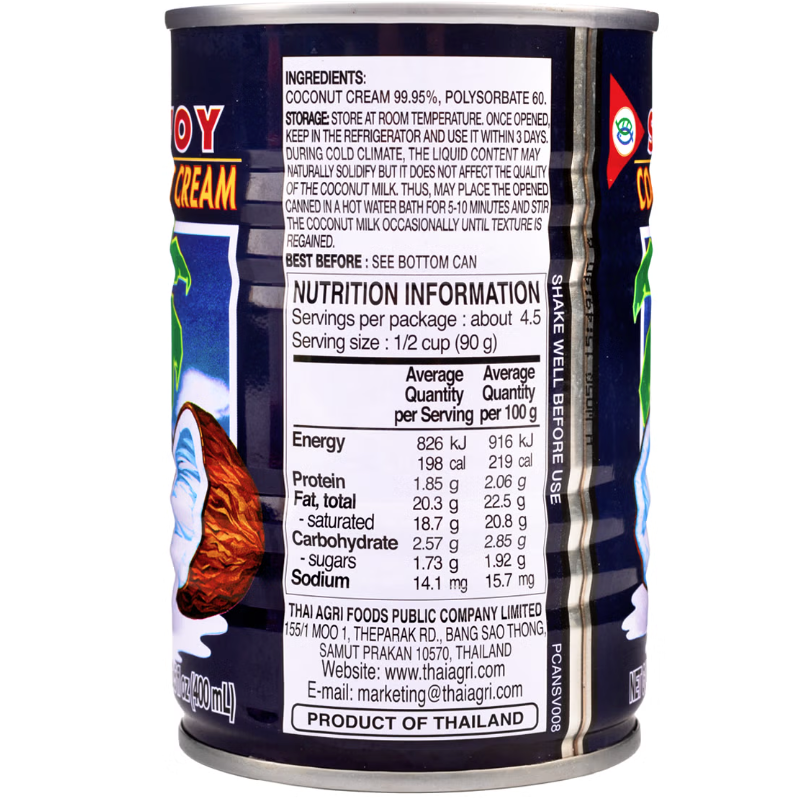 Savoy Coconut Cream (Nước Cốt Dừa) - 13.5 oz