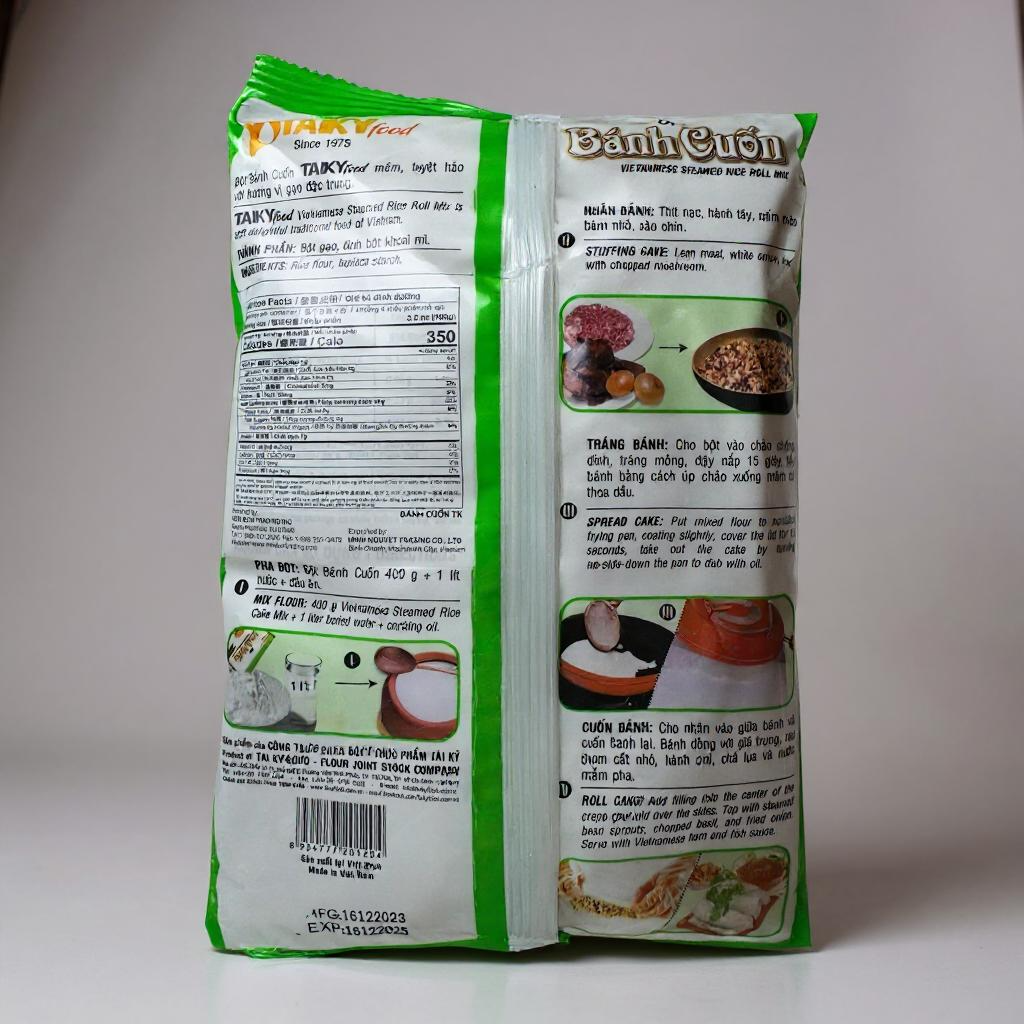 Taiky Vietnamese Steamed Rice Roll Mix (Bot Banh Cuon) – 14.1 oz (400g)