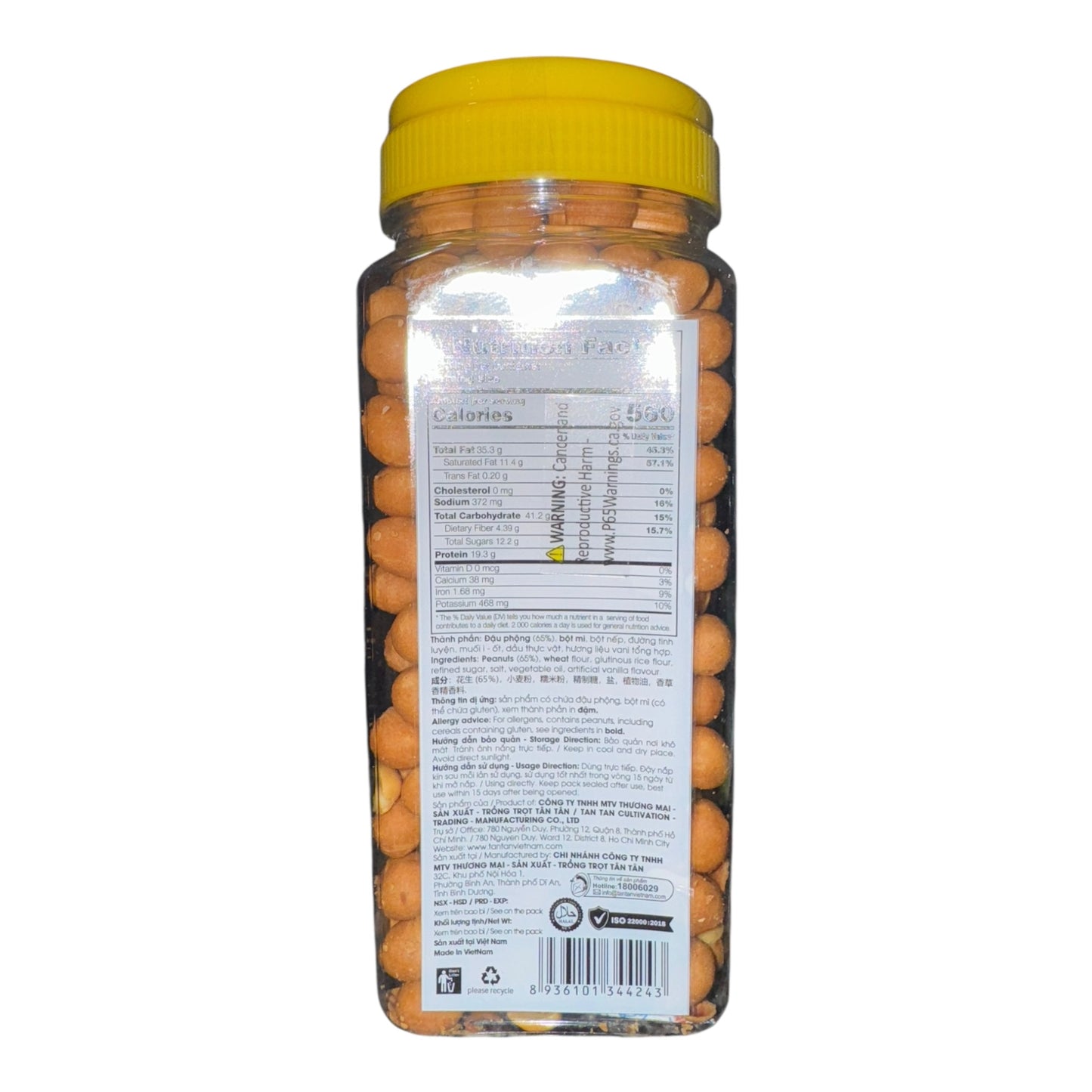Tantan Roasted Peanuts – Đậu Phộng Da Cá Tân Tân 400g