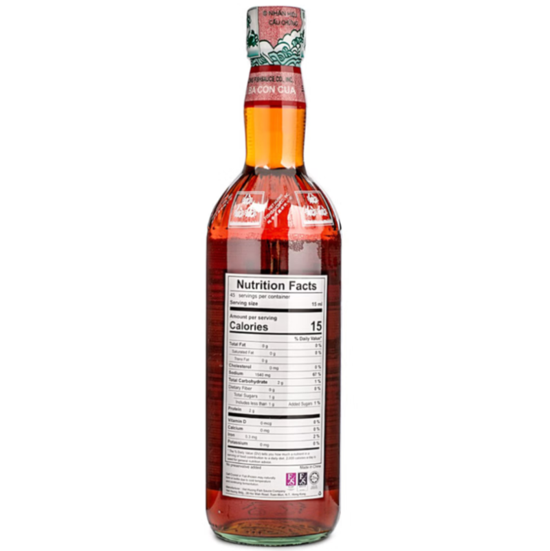 Three Crabs Brand Fish Sauce Nước Mắm Ba Con Cua Việt Hương- 23.06 oz (682ml)