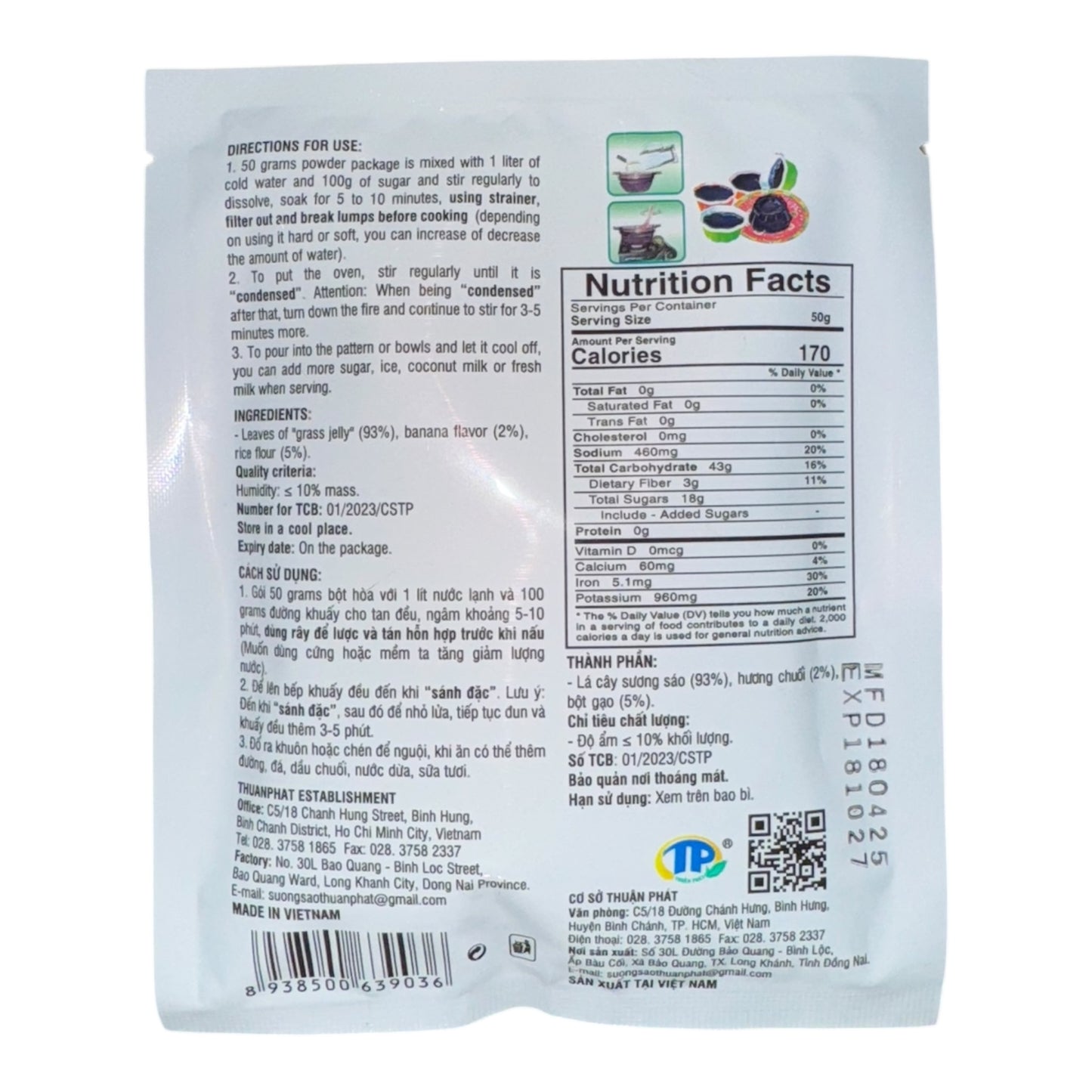 Thuan Phat Grass Jelly Powder – Bột Sương Sáo Thuận Phát 50g