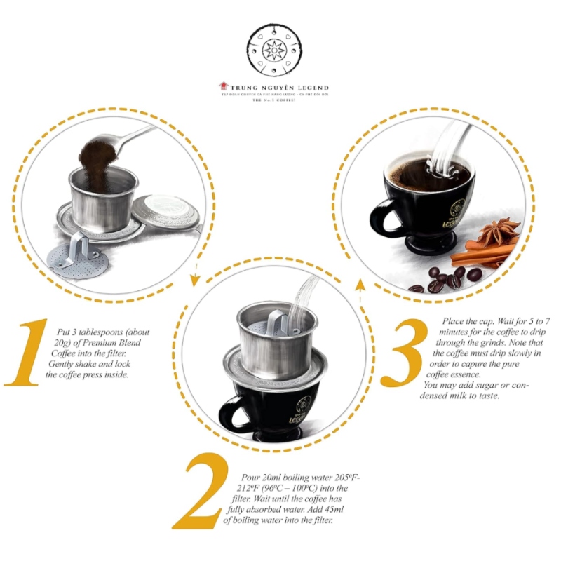 Trung Nguyen Gourmet Blend Coffee - 17.6 oz