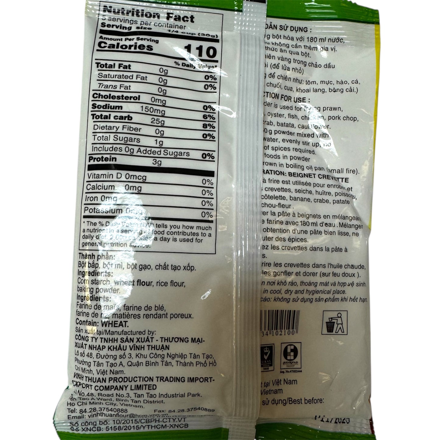 Vinh Thuan Crispy Fried Powder Mix - 5.3 oz (150g)