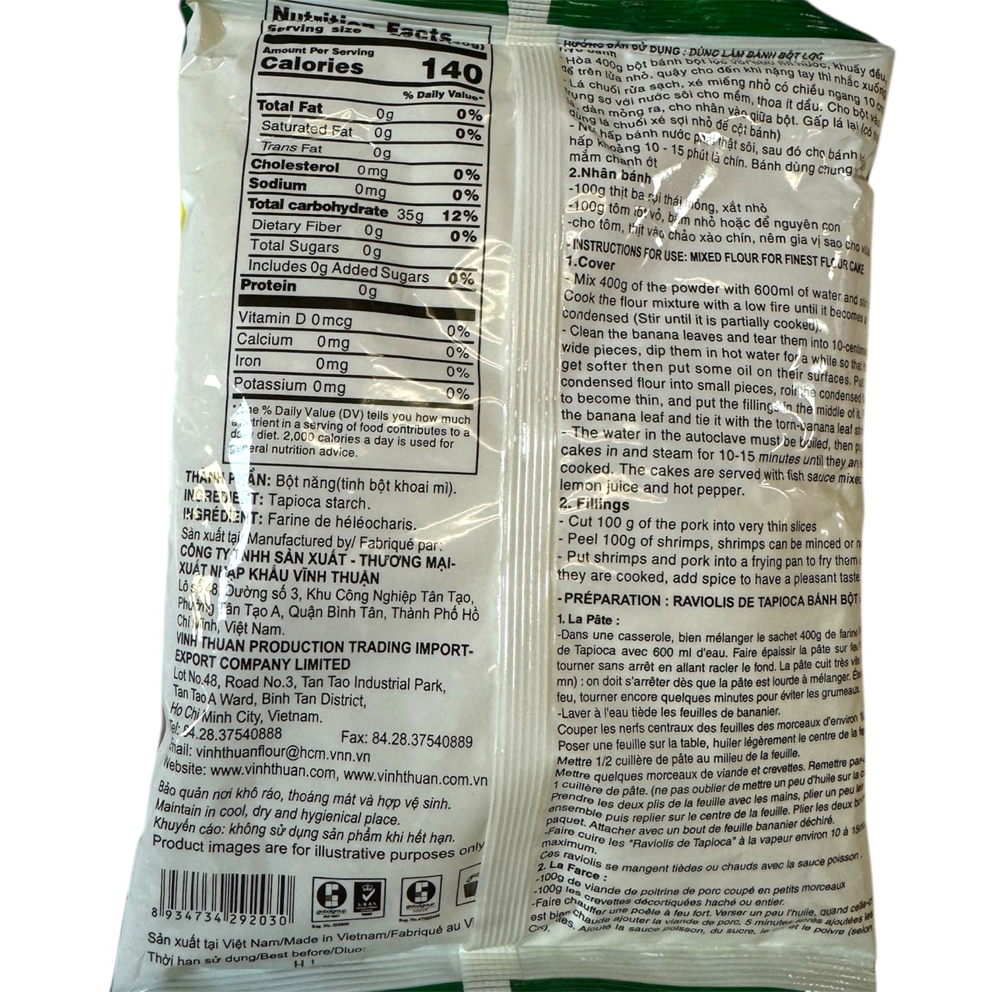 VT Mixed Flour For Finest Flour Cake - 14.1 oz