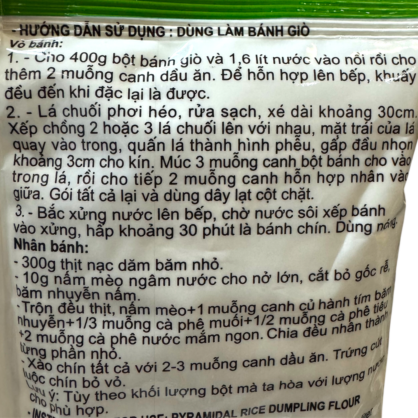 Vinh Thuan Pyramidal Rice Dumpling Flour Bột Bánh Giò Vĩnh Thuận 14.1 oz (400g)