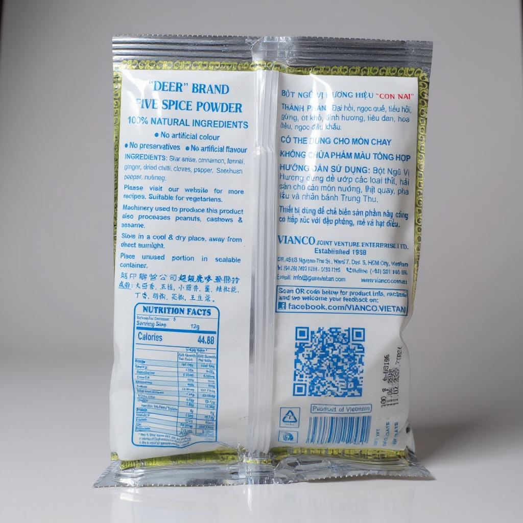 Vianco Five Spice Powder (Con Nai) – Large bag 100g