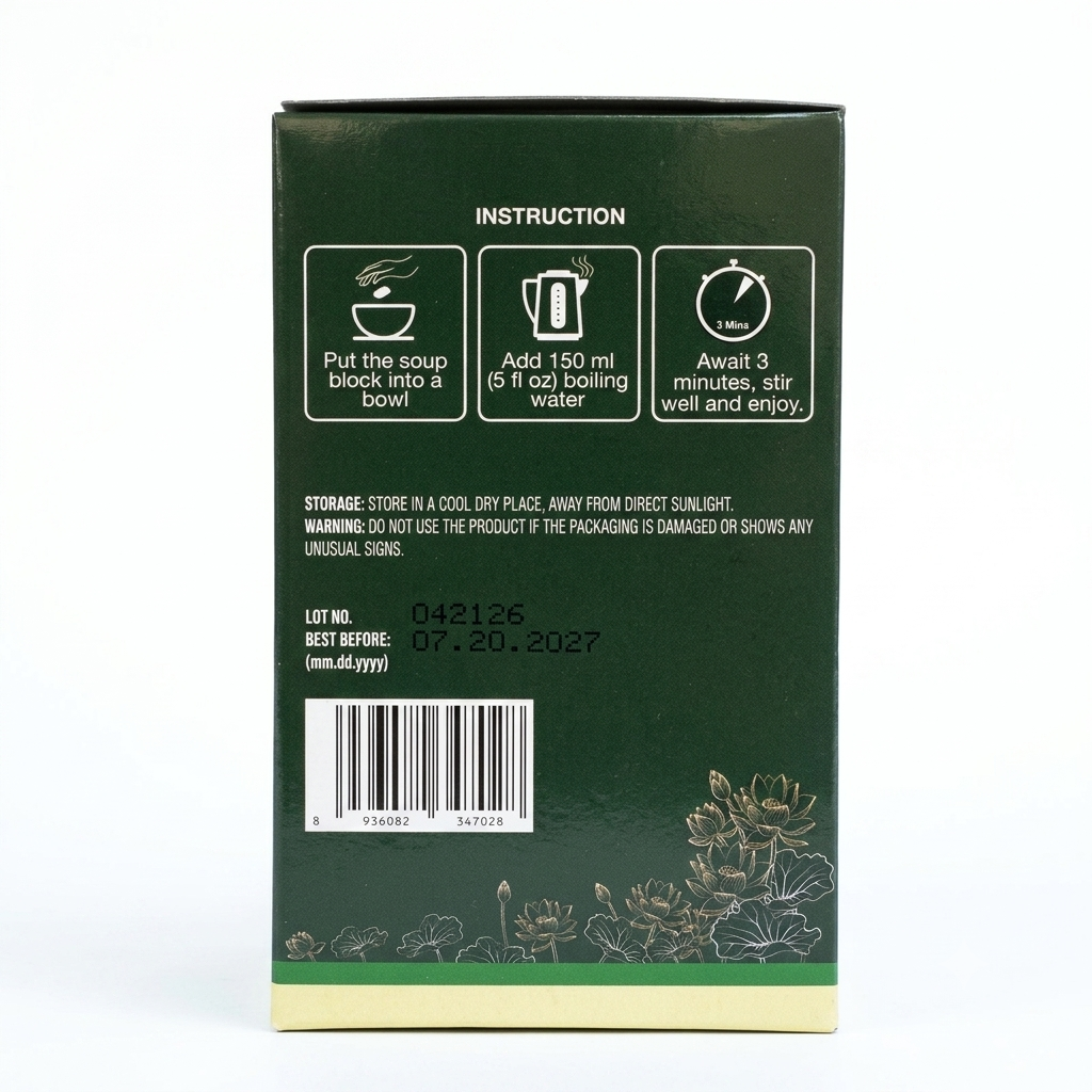 [i-Soup] Freeze Dried Instant Sour Bamboo Shoots with Shiitake Soup/Canh Mang Chua Nam Huong - 50g