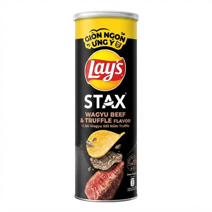 Lay's Stax Wagyu Beef & Truffle Flavor Potato Crisps/Khoai Tay Nuong Vi Bo – 90g