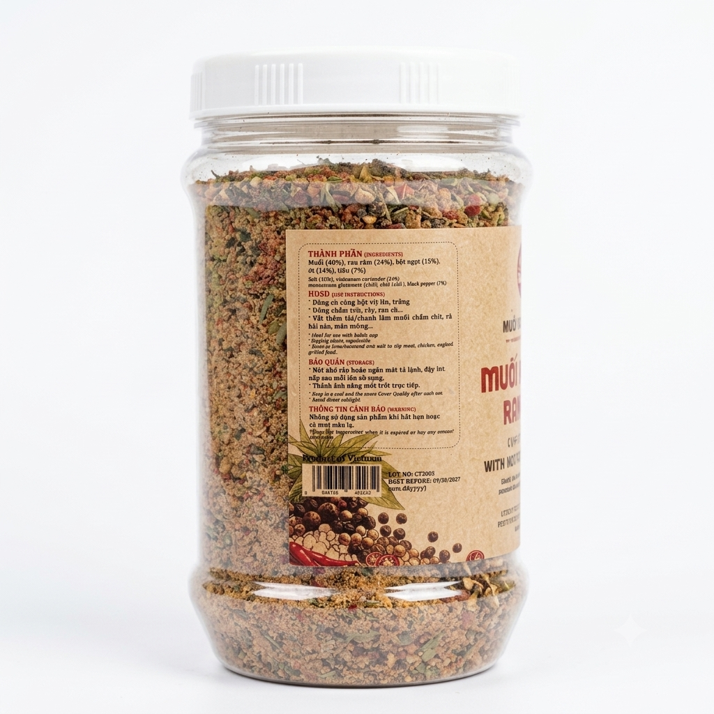 [MCH] Chili Pepper Salt with Vietnamese Coriander/Muoi Tieu Ot Rau Ram – 300g