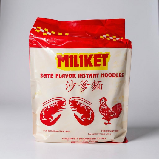 MILIKET Saté Flavor Instant Noodles  Mì ăn liền vị Sa tế – 10 packs x 65g