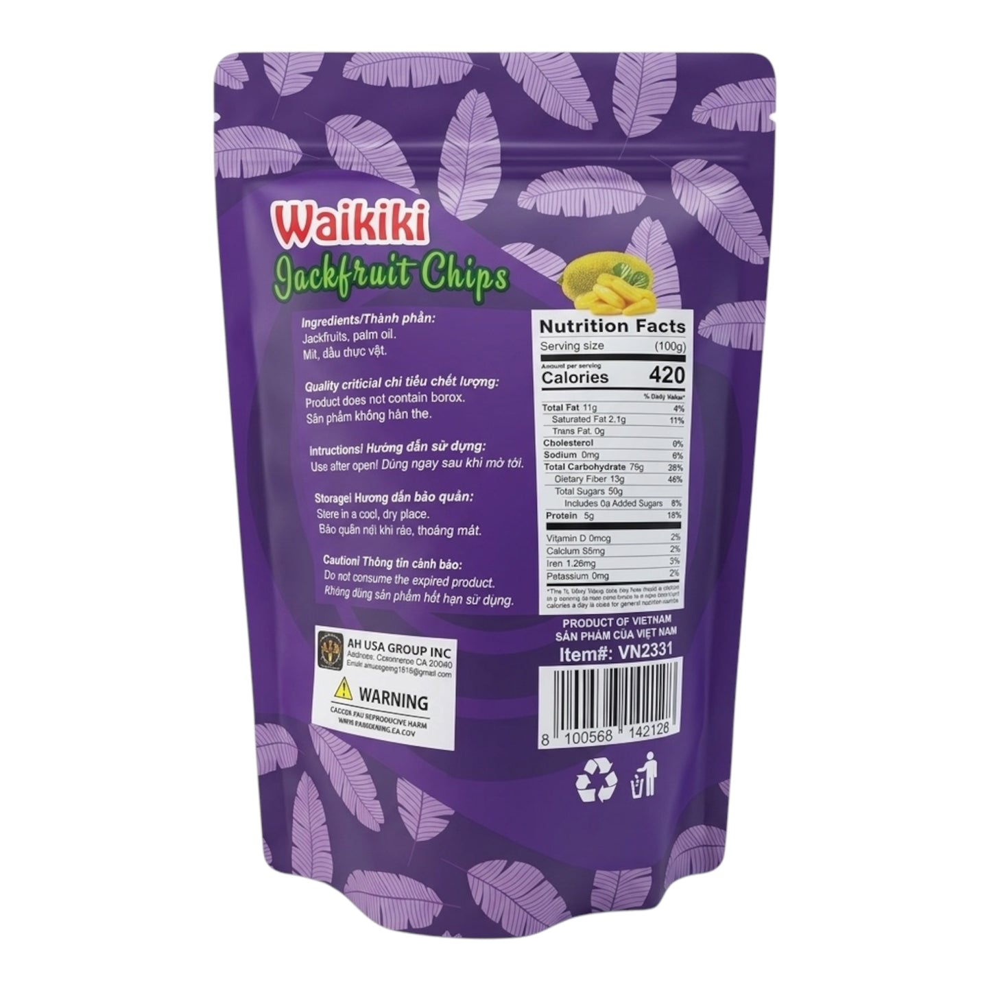 Waikiki Jackfruit Chips/Mit Say 8.8 OZ (250g)