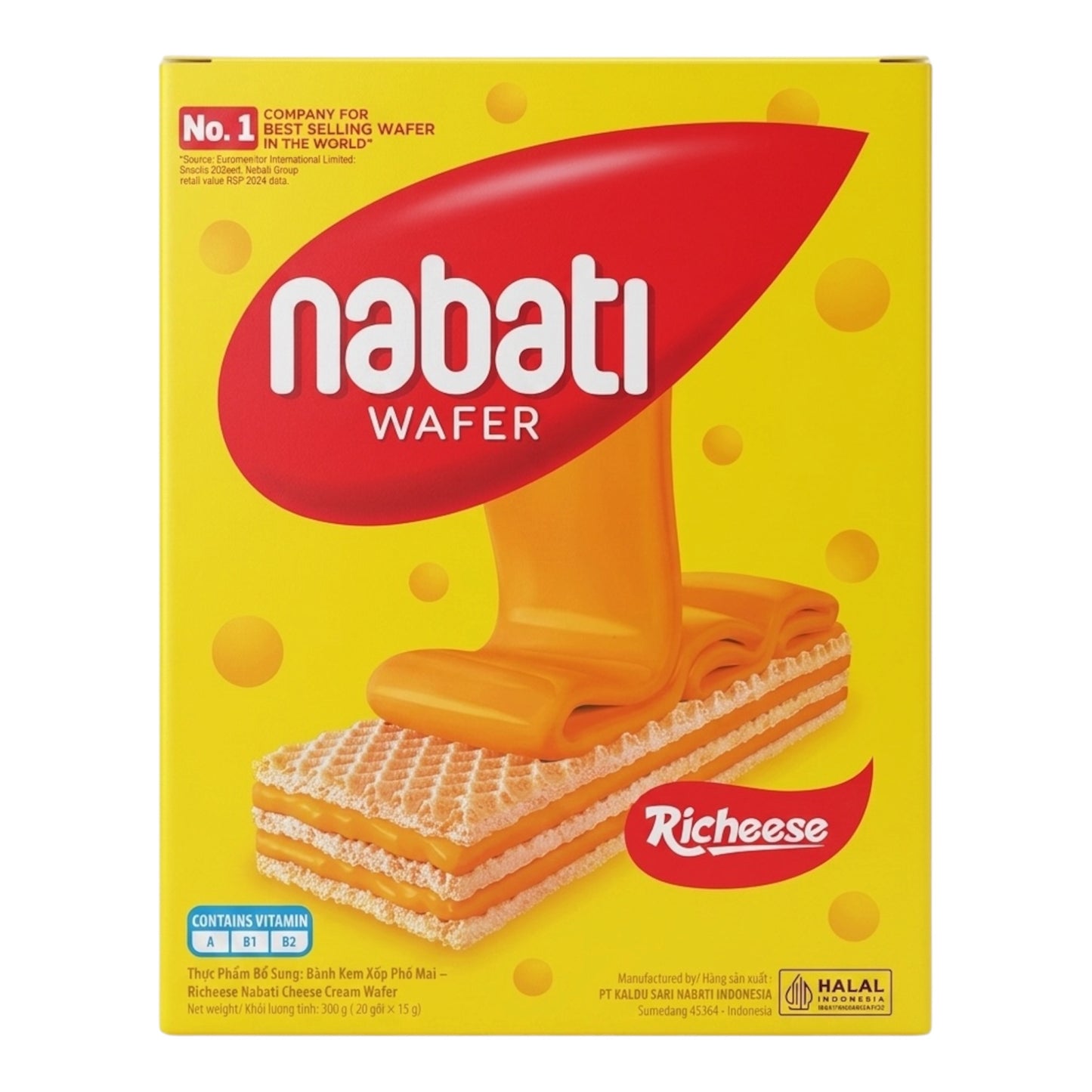 Richeese Nabati Cheese Cream Wafer/Banh Kem Xop Pho Mai