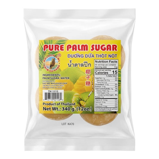 Pure Palm Sugar - Duong Dua Thot Not (12 oz / 340g)