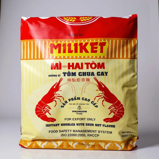 MILIKET Instant Noodles – Spicy Sour Shrimp Flavor