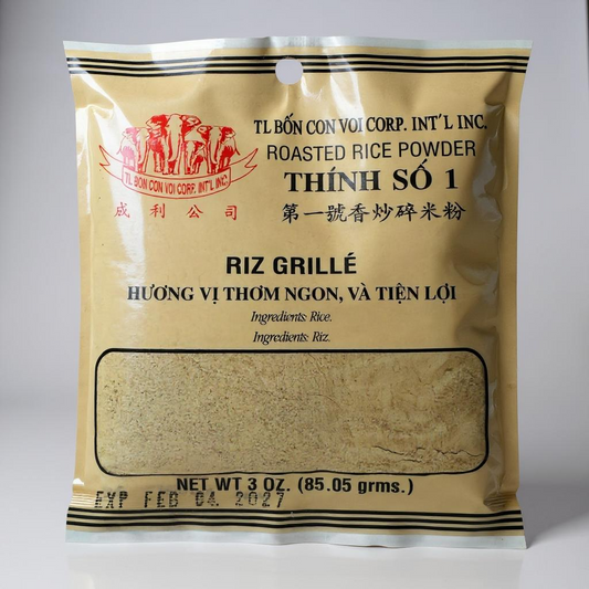 Roasted Rice Powder - Thính Số 1 – Bột Gạo Rang Product of USA 3 oz