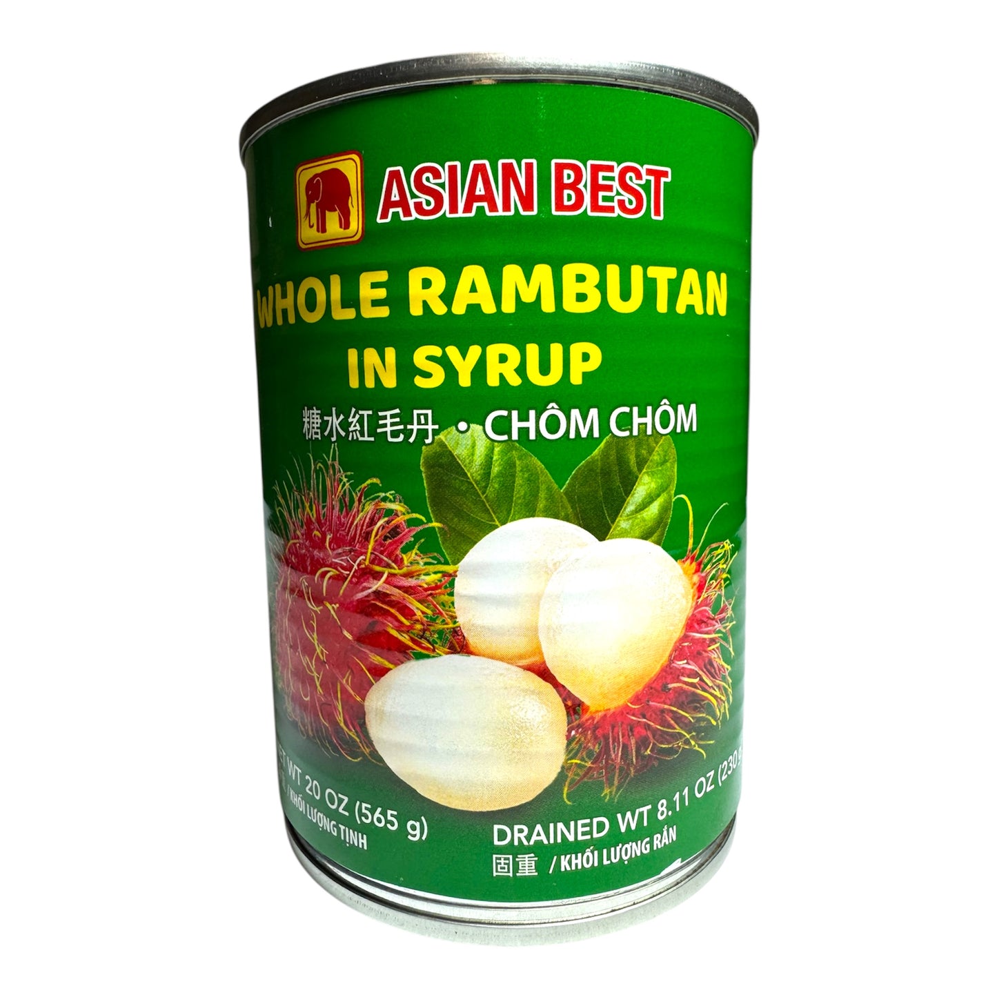 Asian Best-Whole Rambutan in Syrup/Chom Chom Nguyen Trai Ngam Duong 20 Oz (565g)