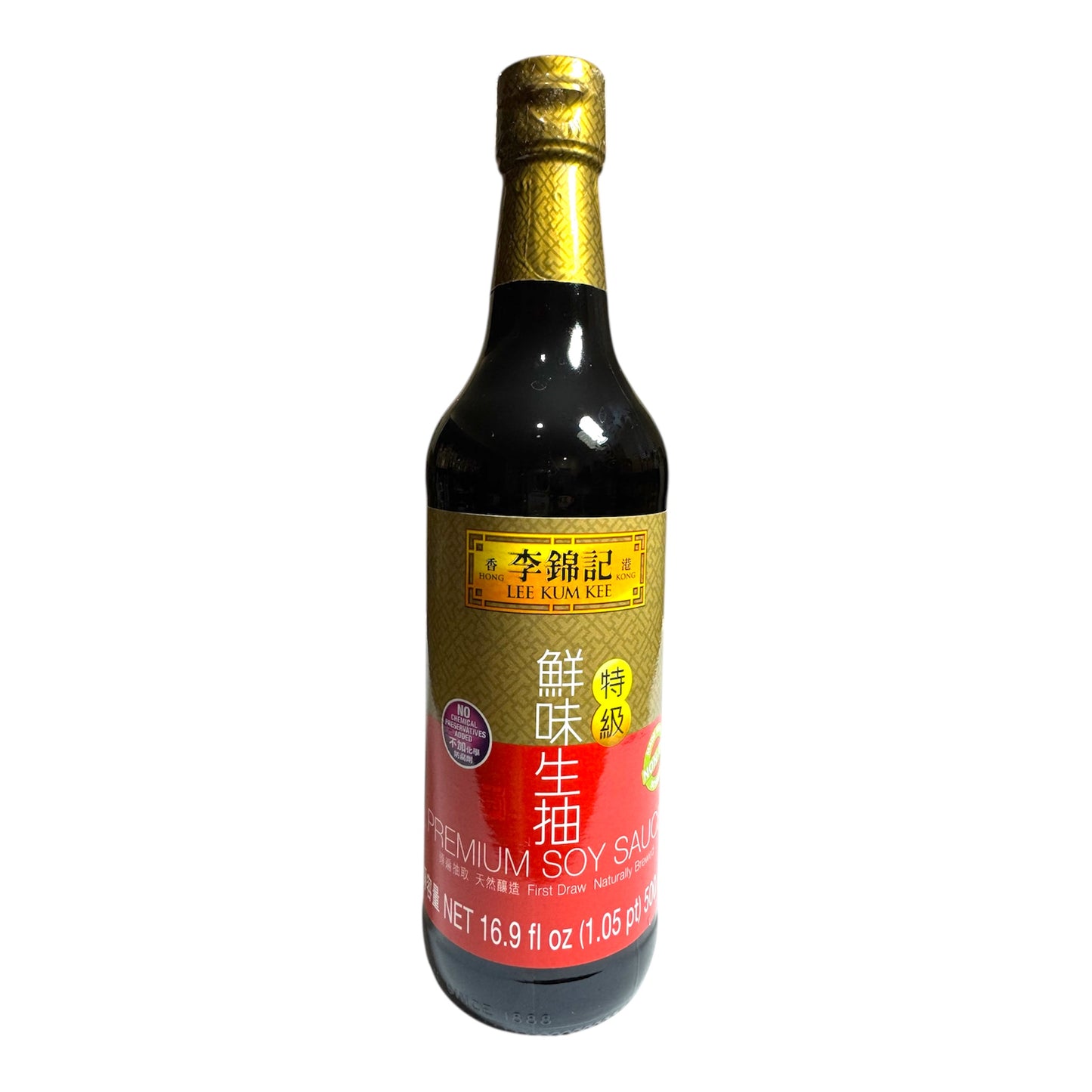 Lee Kum Kee-Premium Soy Sauce/Nuoc Tuong Thuong Hang 16.9 oz