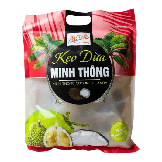 Minh Thong Salted Coffee Wax Coconut Candy | Keo Dua Sap Cafe Muoi (500g)