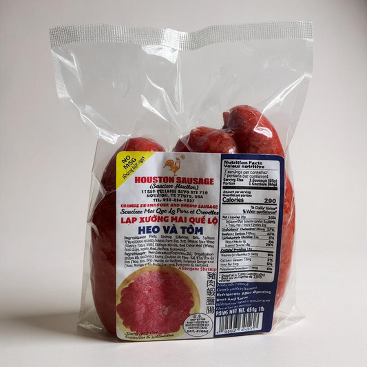Houston Sausage - Lap Xuong Heo va Tom/ Pork and Shrimp Sausage 1 lb (454g)
