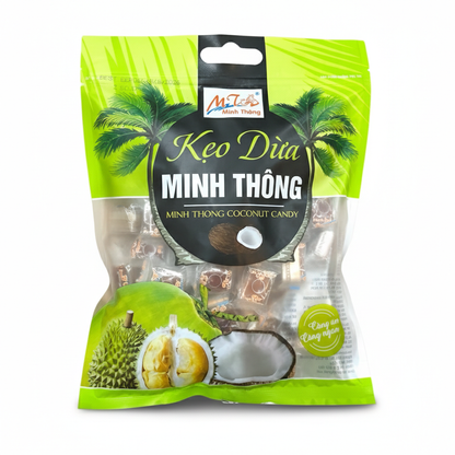 Minh Thong Salted Coffee Wax Coconut Candy | Keo Dua Sap Cafe Muoi (500g)