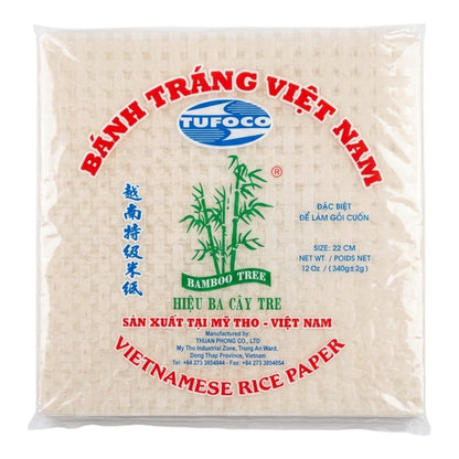 [Bamboo Tree] Vietnamese Rice Paper (Square 22cm)/Banh Trang Goi Cuon