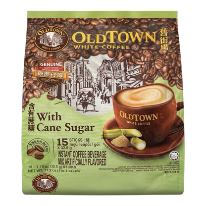 [Oldtown] White Coffee Natural Cane Sugar – 17.2 oz (15 sticks)