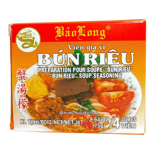 Bao Long - Bun Rieu Soup Seasoning/ Vien Gia Vi Bun Rieu (2.64 oz / 75g)