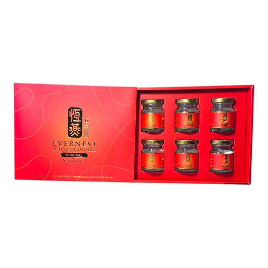 Evernest - Bird's Nest Beverage (Original)/ Nuoc Yen Sao-6 jars 2.5 oz - 15 oz (450ml)