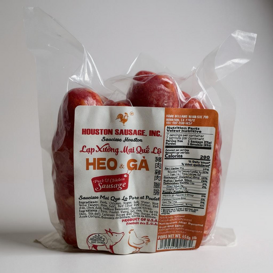 Houston Sausage - Lap Xuong Heo Ga / Pork & Chicken Sausage 1 lb (454g)
