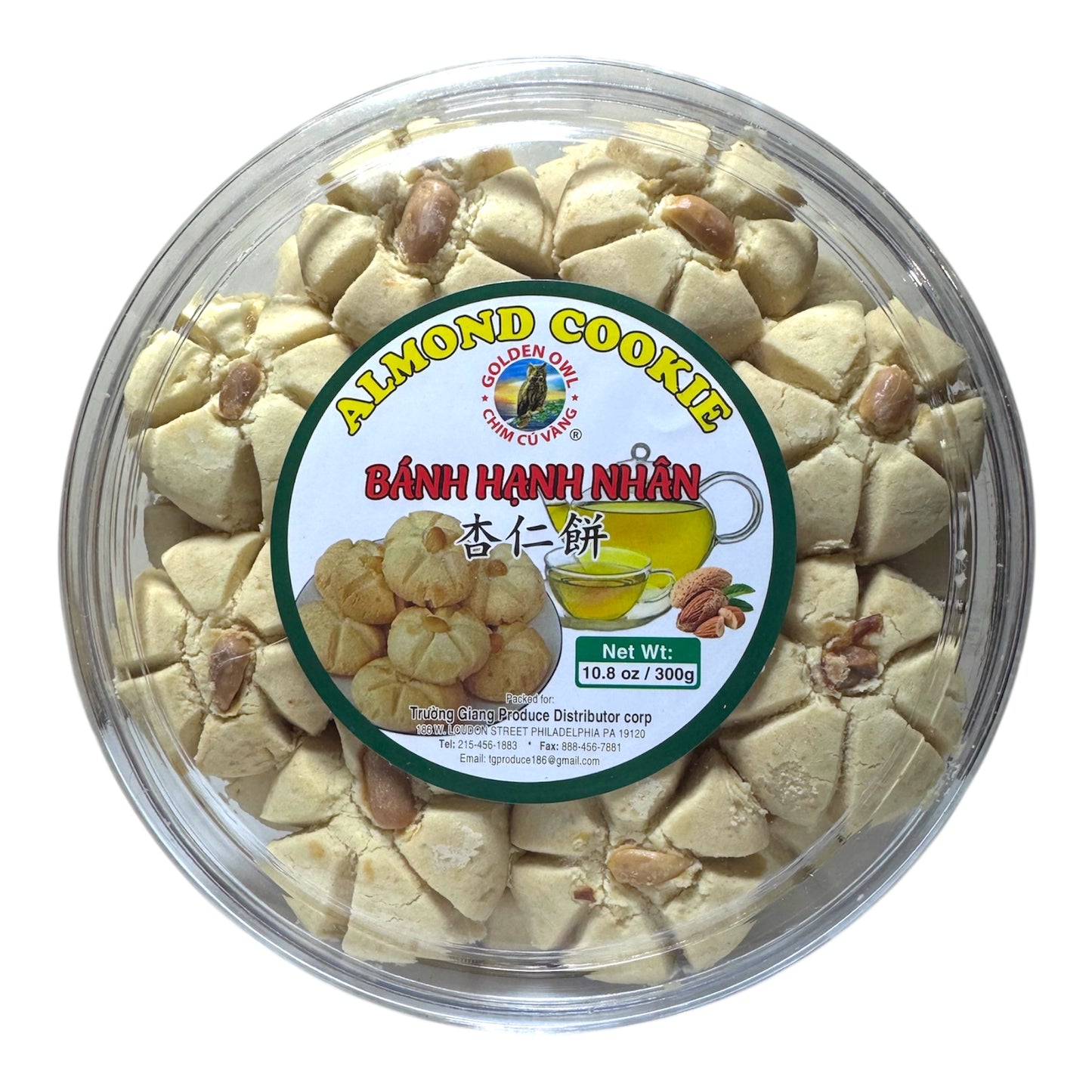 Almond Cookie/Banh Hanh Nhan - 10.8 Oz (300g)