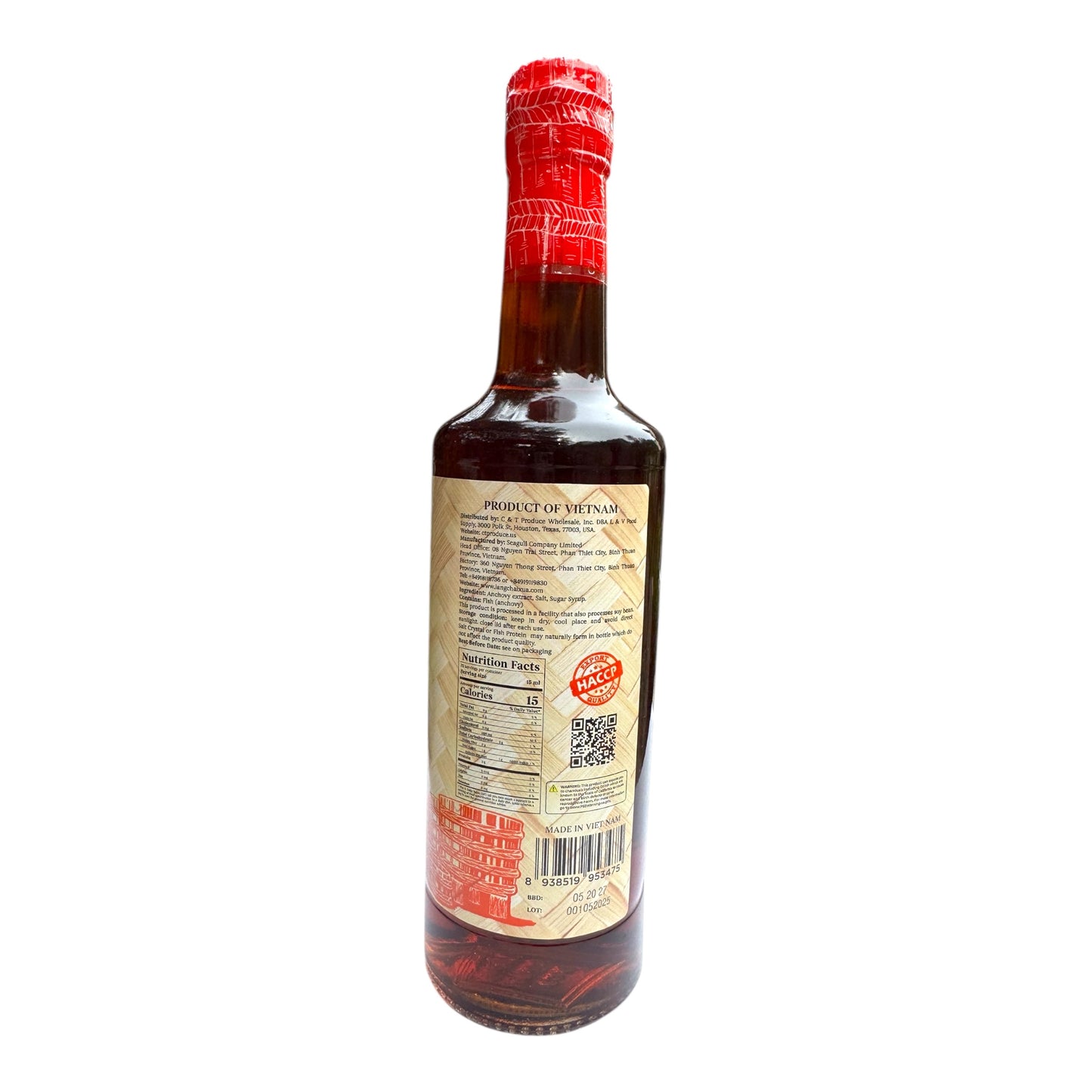 Làng Chài Xưa Fish Sauce/Nuoc Mam Lang Chai Xua - 16.9 fl. oz (500 ml)
