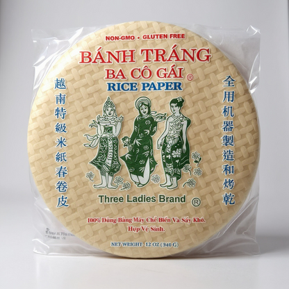 Three Ladies Brand Rice Paper | Banh Trang Ba Co Gai size 25cm (340g)