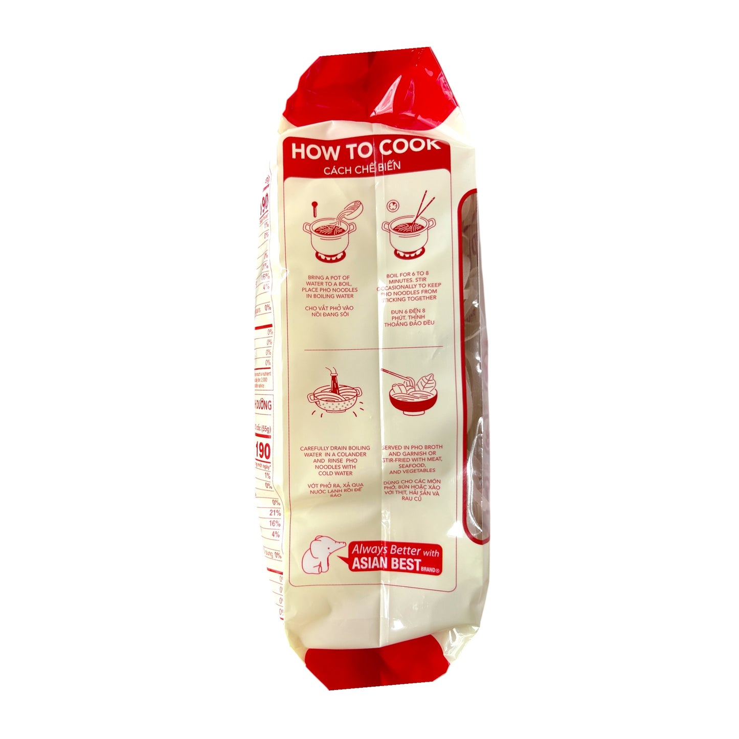 ASIAN BEST Premium Pho Noodles/Pho Gao Cao Cap - 1 LB (454 g)