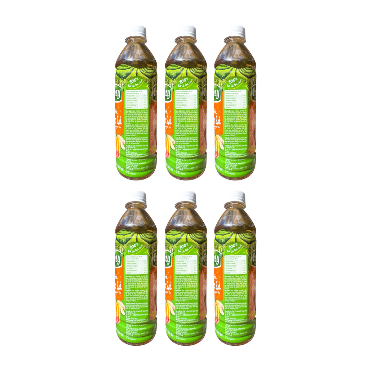 [Cozy] Peach Lemongrass Tea/Tra Dao Sa - Pack of 6 (6x455ml)