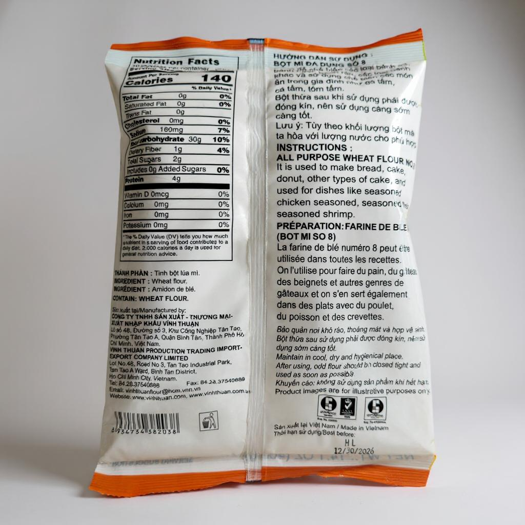 All Purpose Wheat Flour No.8 (Bot Mi Da Dung So 8) 14.1 oz - 400g