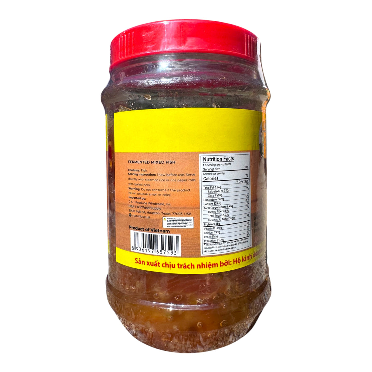 [Ba Giao Khoe] Fermented Mixed Fish/Mam Thai - 454g