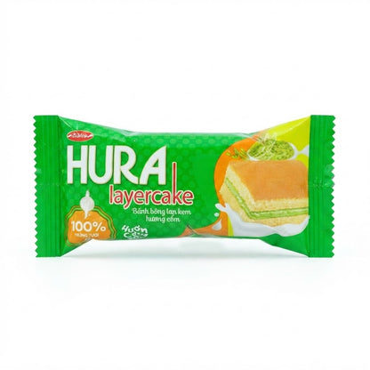 Hura Layercake Pandan Flavor/Banh Bong Lan Kem – 10.58 oz (300g)