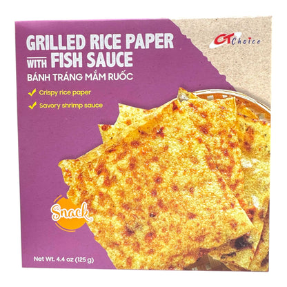 Grilled Rice Paper with Fish Sauce/Banh Trang Mam Ruoc Nuong – 4.4 oz (125 g) - Pack of 3 1 each