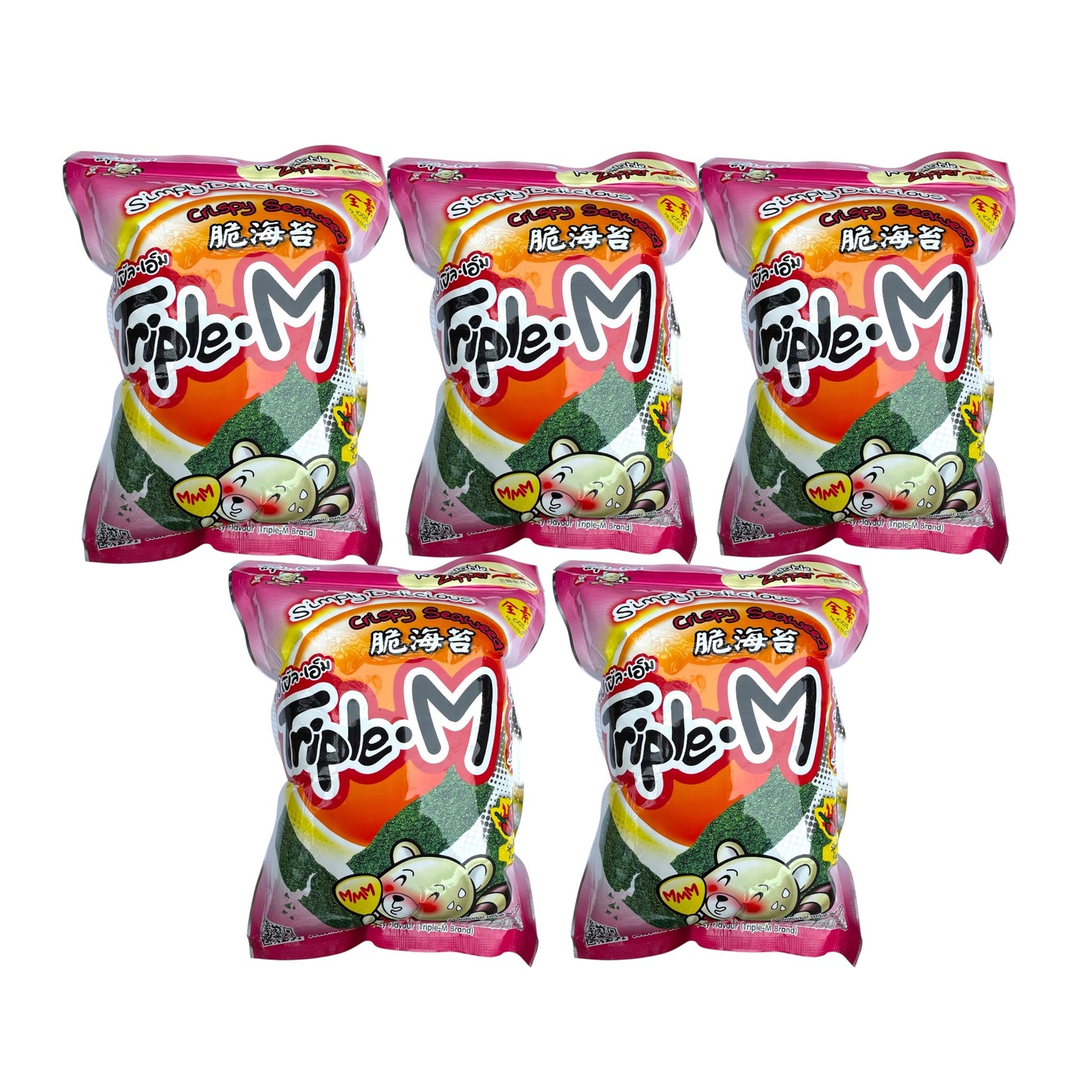 Triple M Crispy Seaweed (Spicy Flavor) COMBO 5 bags x 35g