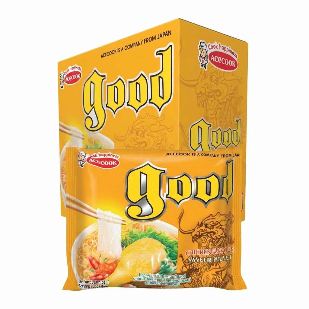 Acecook Good Instant Vermicelli Chicken Flavour/Mien Goi Vi Ga – 12 bags x 2.01 oz (57g)