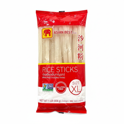 Asian Best Rice Noodle Sticks Size XL - Banh Pho Kho - 1 lb