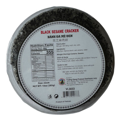 Black Sesame Cracker (Banh Da Me Den) – 10 OZ (285g)