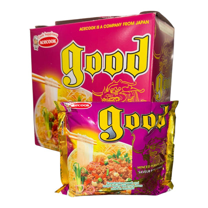 Acecook Good Instant Vermicelli – Minced Pork Flavor/Mien Goi Vi Thit Bam - (12 bags x 57g)