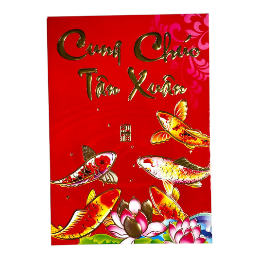 Red Envelopes (Lucky Money) Tet Bao Li Xi - Set 6pcs (random)