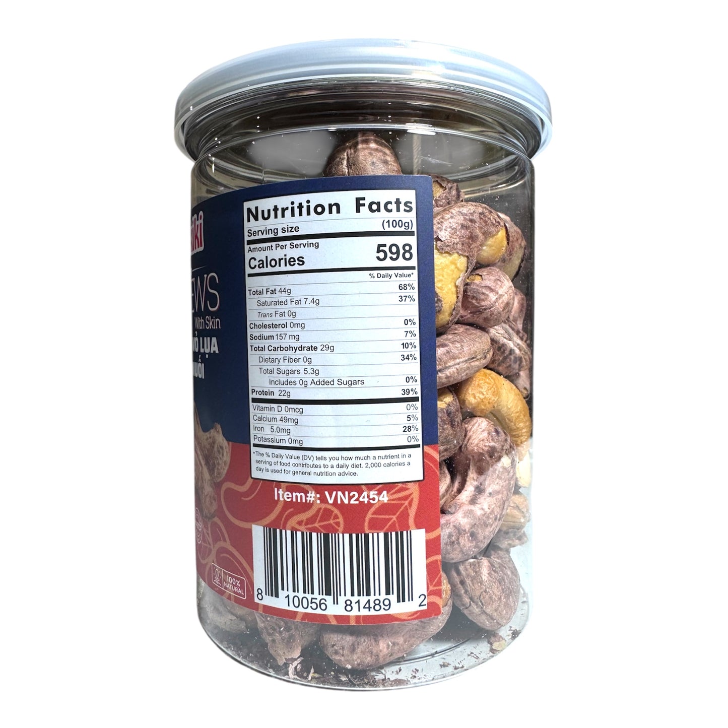 Waikiki-Salted Cashews with Skin/Hat Dieu Vo Lua Rang Muoi - 230g