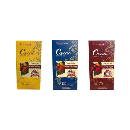 [Vietnamcacao] Combo 3 Boxes of Cocoa Powder (Good Morning / Good Afternoon / Good Night)